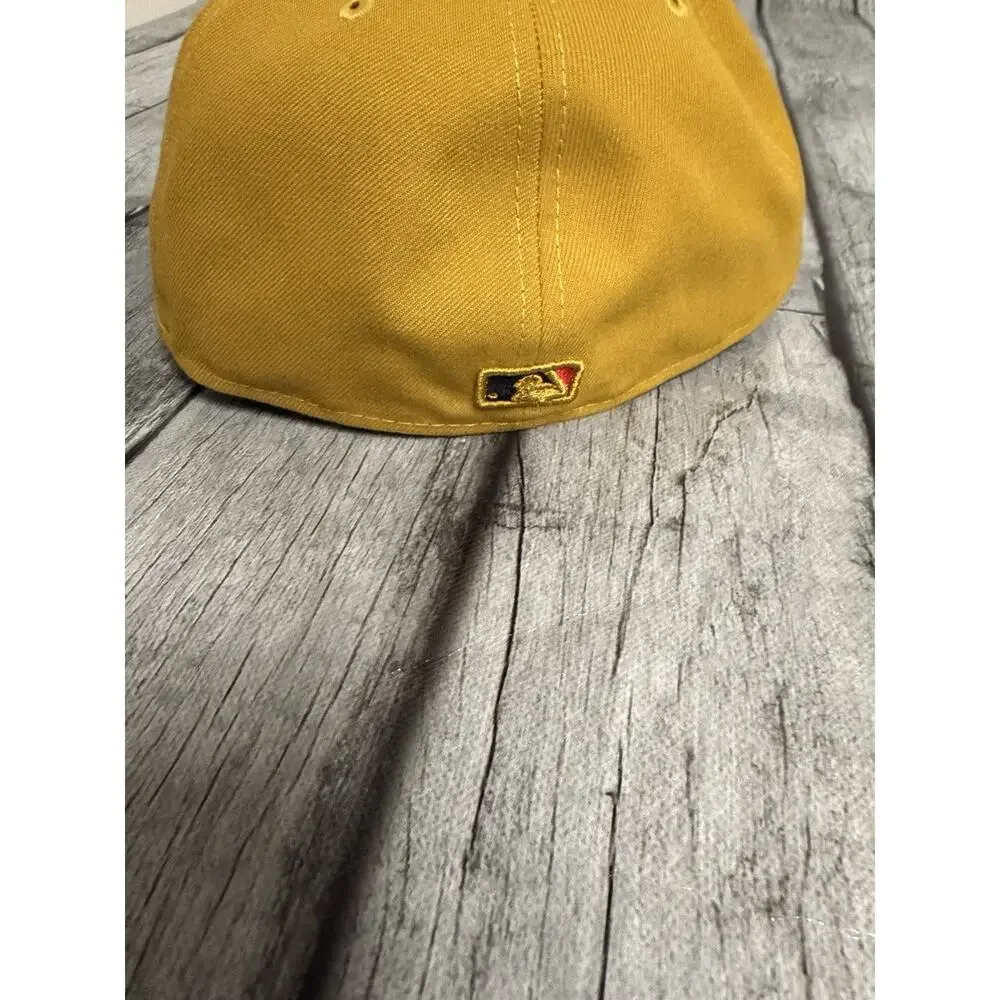 MENS NEW ERA PITTSBURGH PIRATES GOLD CITY CONNECT 59FIFTY FITTED HAT Sz 7 5/8